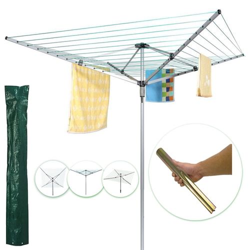 60M Rotary Airer Dryer, Cover And Metal Spike
